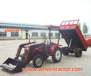 Tractor with Loader and Tralier