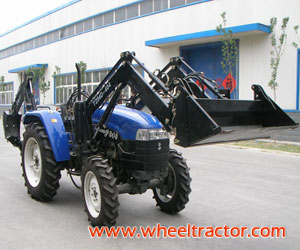 Luzhong Tractor 404 with loader and backhoe