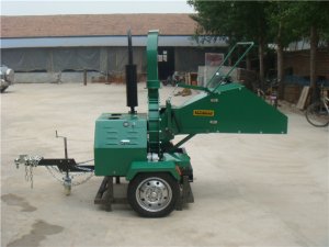 CE Approved 22hp Diesel Wood Chipper with Hydraulic Feeding